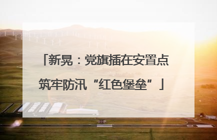 新晃：党旗插在安置点 筑牢防汛“红色堡垒”