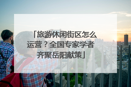 旅游休闲街区怎么运营？全国专家学者齐聚岳阳献策