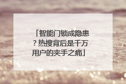 智能门锁成隐患？热搜背后是千万用户的夹手之痛
