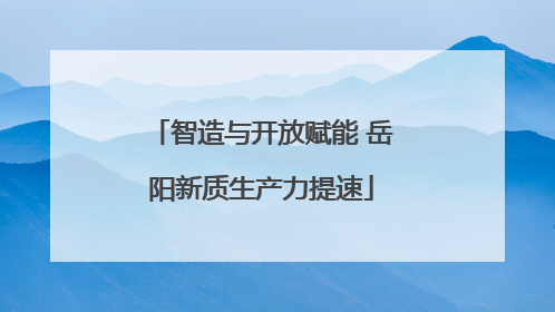智造与开放赋能 岳阳新质生产力提速