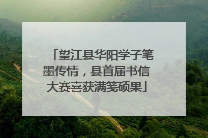 望江县华阳学子笔墨传情，县首届书信大赛喜获满笺硕果