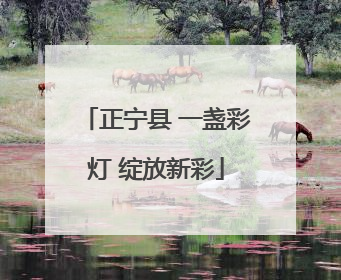 正宁县 一盏彩灯 绽放新彩