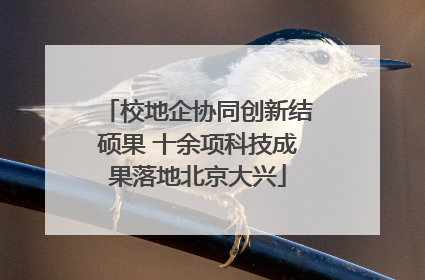 校地企协同创新结硕果 十余项科技成果落地北京大兴