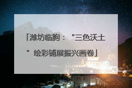 潍坊临朐：“三色沃土”绘彩铺展振兴画卷