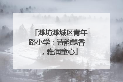 潍坊潍城区青年路小学：诗韵飘香，雅润童心