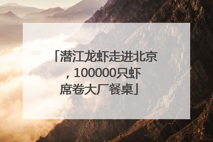 潜江龙虾走进北京，100000只虾席卷大厂餐桌