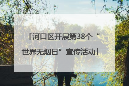 河口区开展第38个“世界无烟日”宣传活动