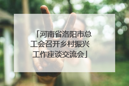河南省洛阳市总工会召开乡村振兴工作座谈交流会
