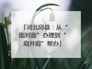 河北邱县：从“面对面”办理到“肩并肩”帮办