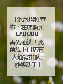 泡泡玛特宣布：在韩购买LABUBU需先抽选！此前线下门店有人通宵排队、吵架动手