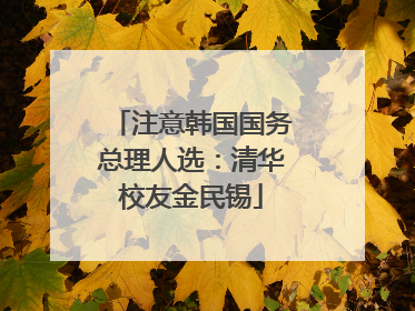 注意韩国国务总理人选：清华校友金民锡