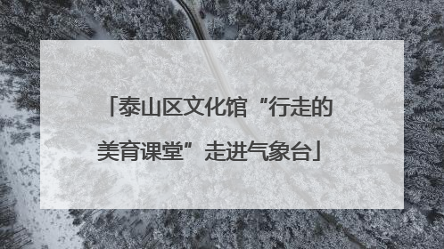 泰山区文化馆“行走的美育课堂”走进气象台