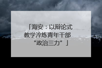 海安：以辩论式教学淬炼青年干部“政治三力”