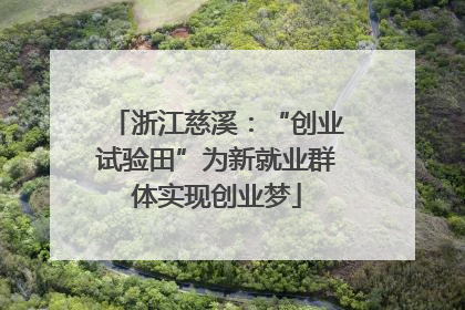 浙江慈溪：“创业试验田”为新就业群体实现创业梦
