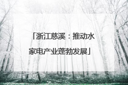 浙江慈溪：推动水家电产业蓬勃发展