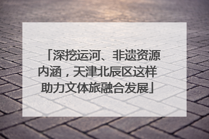 深挖运河、非遗资源内涵，天津北辰区这样助力文体旅融合发展