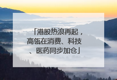 港股热浪再起，高瓴在消费、科技、医药同步加仓