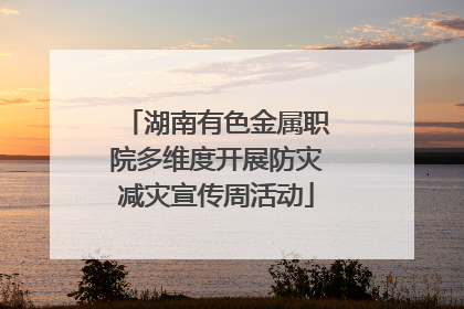 湖南有色金属职院多维度开展防灾减灾宣传周活动