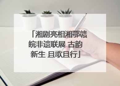 湘剧亮相湘鄂赣皖非遗联展 古韵新生 且歌且行