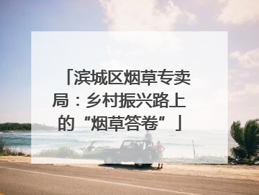 滨城区烟草专卖局：乡村振兴路上的“烟草答卷”