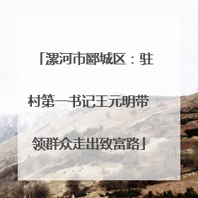 漯河市郾城区：驻村第一书记王元明带领群众走出致富路