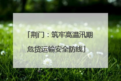 荆门：筑牢高温汛期危货运输安全防线