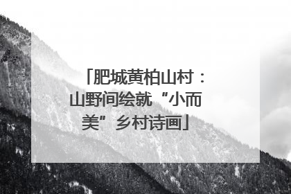 肥城黄柏山村：山野间绘就“小而美”乡村诗画