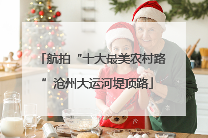 航拍“十大最美农村路”沧州大运河堤顶路