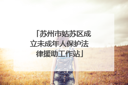苏州市姑苏区成立未成年人保护法律援助工作站