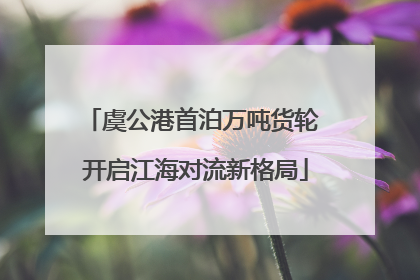 虞公港首泊万吨货轮 开启江海对流新格局