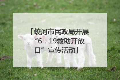 蛟河市民政局开展“6．19救助开放日”宣传活动