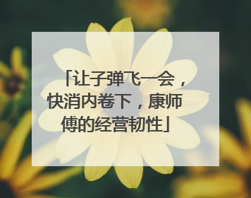 让子弹飞一会，快消内卷下，康师傅的经营韧性
