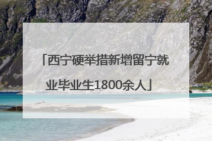 西宁硬举措新增留宁就业毕业生1800余人