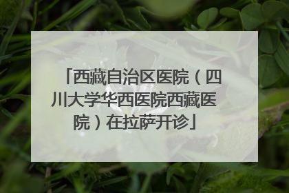 西藏自治区医院（四川大学华西医院西藏医院）在拉萨开诊