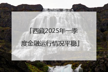 西藏2025年一季度金融运行情况平稳