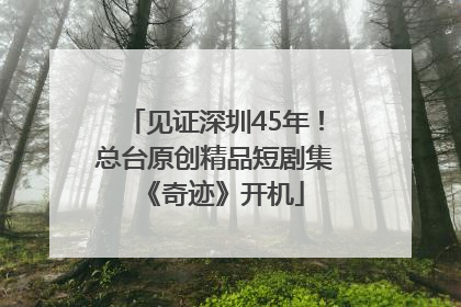 见证深圳45年！总台原创精品短剧集《奇迹》开机