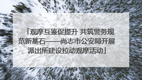 观摩互鉴促提升 共筑警务规范新基石——尚志市公安局开展派出所建设拉动观摩活动