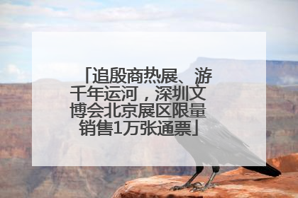 追殷商热展、游千年运河，深圳文博会北京展区限量销售1万张通票