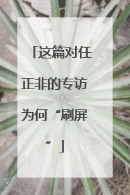 这篇对任正非的专访为何“刷屏”
