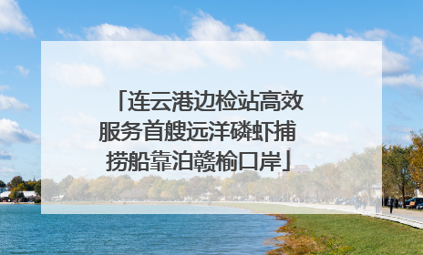 连云港边检站高效服务首艘远洋磷虾捕捞船靠泊赣榆口岸