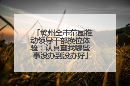 赣州全市范围推动领导干部换位体验：认真查找哪些事没办到没办好