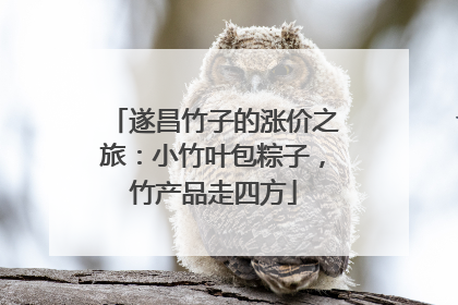 遂昌竹子的涨价之旅：小竹叶包粽子，竹产品走四方
