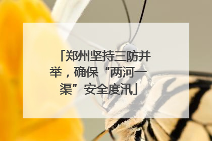 郑州坚持三防并举，确保“两河一渠”安全度汛