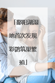 鄱阳湖湿地首次发现彩鹮筑巢繁殖