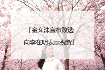 金文洙宣布败选 向李在明表示祝贺