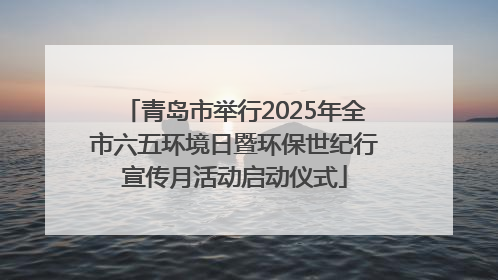 青岛市举行2025年全市六五环境日暨环保世纪行宣传月活动启动仪式