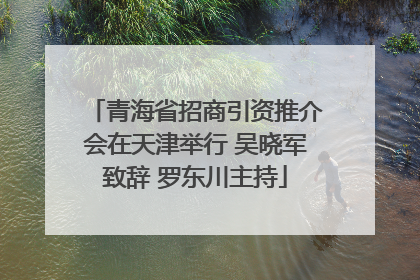 青海省招商引资推介会在天津举行 吴晓军致辞 罗东川主持