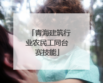 青海建筑行业农民工同台赛技能