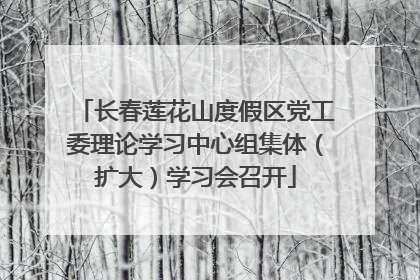 长春莲花山度假区党工委理论学习中心组集体（扩大）学习会召开