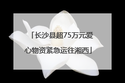 长沙县超75万元爱心物资紧急运往湘西